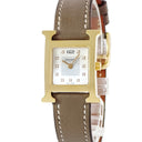 腕時計 エルメス HERMES Hウォッチ PM HH1.202 055424WW00 クオーツ レディース 純正ダイヤ ホワイト シェル H型 スクエア