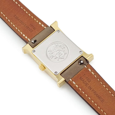 腕時計 エルメス HERMES Hウォッチ PM HH1.202 055424WW00 クオーツ レディース 純正ダイヤ ホワイト シェル H型 スクエア