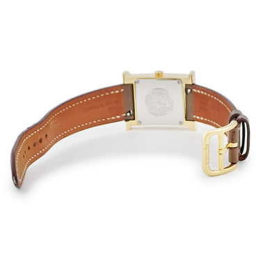 腕時計 エルメス HERMES Hウォッチ PM HH1.202 055424WW00 クオーツ レディース 純正ダイヤ ホワイト シェル H型 スクエア