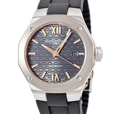 腕時計 ボーム&メルシエ BAUME&MERCIER リビエラ オートマティック M0A10660 自動巻き メンズ グレー 12角形 PVDゴールドリング