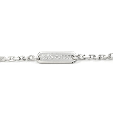 ヴァンクリーフアーペル Van Cleef & Arpels ヴィンテージ アルハンブラ VCARD34900 ブルー×ホワイトゴールド K18WG カルセドニー ネックレス 青 Au750 18K カルセドニー