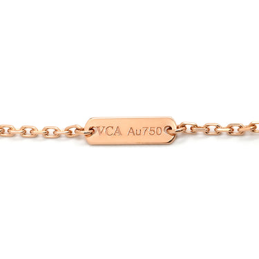 ヴァンクリーフアーペル Van Cleef & Arpels ヴィンテージ アルハンブラ ブラックXローズゴールド K18PG オニキス ダイヤモンド ネックレス PG 750 18K 2016年ホリデー オニキス ダイヤ