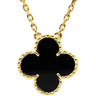 ヴァンクリーフアーペル Van Cleef & Arpels ヴィンテージ アルハンブラ ペンダント ブラック×イエローゴールド K18YG オニキス ネックレス Au750 18K 黒 オニキス 旧型