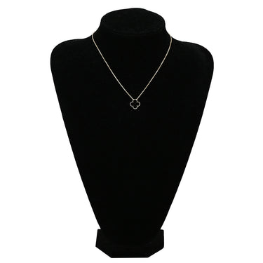 ヴァンクリーフアーペル Van Cleef & Arpels ヴィンテージ アルハンブラ ペンダント ブラック×イエローゴールド K18YG オニキス ネックレス Au750 18K 黒 オニキス 旧型