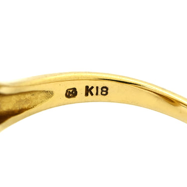ミキモト MIKIMOTO パール 7.0mm デザインリング パールホワイト×イエローゴールド K18YG パール リング 指輪 真珠 1P 1粒 Au750 18K YG 9号