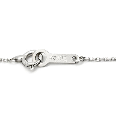 4℃ 4℃ Mモチーフ ハート ホワイトゴールド K10WG 色石 ネックレス 4℃ 10K 10金 石付き