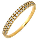 スタージュエリー STAR JEWELRY ダイヤモンド イエローゴールド K18YG ダイヤモンド リング 指輪 Au750 18K ハーフエタニティ 2列 2連 パヴェ 10号
