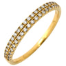 スタージュエリー STAR JEWELRY ダイヤモンド イエローゴールド K18YG ダイヤモンド リング 指輪 Au750 18K ハーフエタニティ 2列 2連 パヴェ 10号
