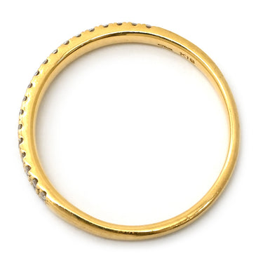 スタージュエリー STAR JEWELRY ダイヤモンド イエローゴールド K18YG ダイヤモンド リング 指輪 Au750 18K ハーフエタニティ 2列 2連 パヴェ 10号