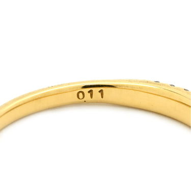 スタージュエリー STAR JEWELRY ダイヤモンド イエローゴールド K18YG ダイヤモンド リング 指輪 Au750 18K ハーフエタニティ 2列 2連 パヴェ 10号
