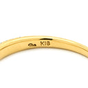 スタージュエリー STAR JEWELRY ダイヤモンド イエローゴールド K18YG ダイヤモンド リング 指輪 Au750 18K ハーフエタニティ 2列 2連 パヴェ 10号