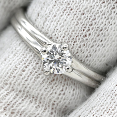 フォーエバーマーク FOREVERMARK ダイヤ 0.330ct プラチナシルバー Pt950 ダイヤモンド リング 指輪 プラチナ950 1石 1粒 9号