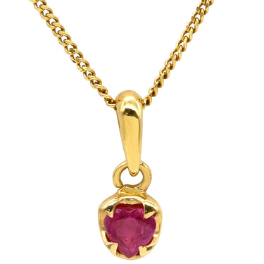 4℃ 4℃ ルビー レッド×イエローゴールド K18YG ルビー ネックレス 4℃ 18K 18金 750 1P 1石
