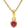 4℃ 4℃ ルビー レッド×イエローゴールド K18YG ルビー ネックレス 4℃ 18K 18金 750 1P 1石