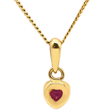 4℃ 4℃ ルビー レッド×イエローゴールド K18YG ルビー ネックレス 4℃ 18K 18金 750 1P 1石