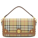 バーバリー BURBERRY トップハンドル ノートバッグ 8066165 ブライアーブラウン レザー 2WAYバッグ ゴールド金具 ELONGATED NOTE VINTAGE CHECK チェック ショルダー
