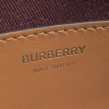 バーバリー BURBERRY トップハンドル ノートバッグ 8066165 ブライアーブラウン レザー 2WAYバッグ ゴールド金具 ELONGATED NOTE VINTAGE CHECK チェック ショルダー