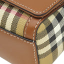 バーバリー BURBERRY トップハンドル ノートバッグ 8066165 ブライアーブラウン レザー 2WAYバッグ ゴールド金具 ELONGATED NOTE VINTAGE CHECK チェック ショルダー