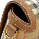 バーバリー BURBERRY トップハンドル ノートバッグ 8066165 ブライアーブラウン レザー 2WAYバッグ ゴールド金具 ELONGATED NOTE VINTAGE CHECK チェック ショルダー