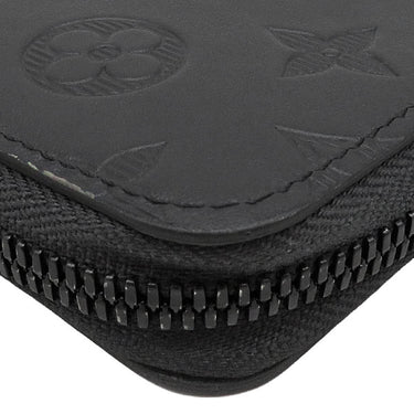ルイヴィトン LOUIS VUITTON ジッピーウォレット ヴェルティカル M62902 ノワール レザー モノグラムシャドウレザー 長財布 マットブラック金具 イニシャル刻印入り