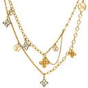 ルイヴィトン LOUIS VUITTON コリエ ブルーミング ストラス M68374 ゴールド GP ストラス ネックレス モノグラムフラワー LVサークル