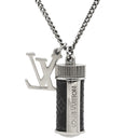 ルイヴィトン LOUIS VUITTON コリエ チャームズ M63641 シルバー×ブラック GP モノグラムエクリプス ネックレス ボトルネックレス