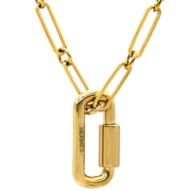 エルメス HERMES キュリオジテ ロングネックレス ゴールド GP ネックレス チェーン