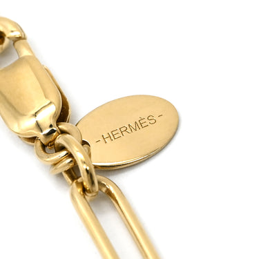 エルメス HERMES キュリオジテ ロングネックレス ゴールド GP ネックレス チェーン
