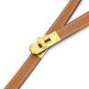 エルメス HERMES ケリー ラリアット ゴールド ヴォースイフト GP ネックレス ゴールド金具 ロング 茶