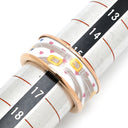 エルメス HERMES ブリッド ドゥ ガラ ラヴ ホワイト×マルチカラー GP 七宝焼き ＃T57 リング 指輪 ローズゴールド金具 ピンクゴールド金具 白 黄 15.5号