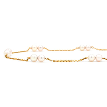 タサキ TASAKI あこやパール デザインネックレス パールホワイト×イエローゴールド K18YG パール ネックレス 11粒 750 K18YG パール