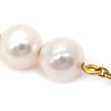 タサキ TASAKI あこやパール デザインネックレス パールホワイト×イエローゴールド K18YG パール ネックレス 11粒 750 K18YG パール