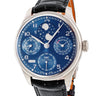 腕時計 IWC IWC ポルトギーゼ パーペチュアルカレンダー IW503401 自動巻き メンズ K18WG無垢 青 アラビア 永久カレンダー