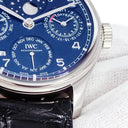 腕時計 IWC IWC ポルトギーゼ パーペチュアルカレンダー IW503401 自動巻き メンズ K18WG無垢 青 アラビア 永久カレンダー