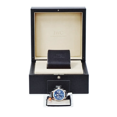 腕時計 IWC IWC ポルトギーゼ パーペチュアルカレンダー IW503401 自動巻き メンズ K18WG無垢 青 アラビア 永久カレンダー