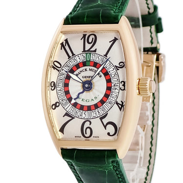 腕時計 フランクミュラー FRANCK MULLER トノウ カーベックス ヴェガス 5850VEGAS 自動巻き メンズ K18PG無垢 青針 ルーレット トノー