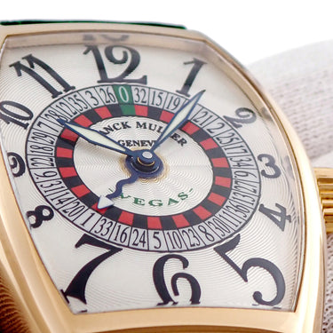 腕時計 フランクミュラー FRANCK MULLER トノウ カーベックス ヴェガス 5850VEGAS 自動巻き メンズ K18PG無垢 青針 ルーレット トノー