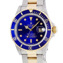 腕時計 ロレックス ROLEX サブマリーナー デイト 16613 L番 自動巻き メンズ OH済 L番 K18YG×SS コンビ 青サブ ヴァイオレット