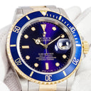 腕時計 ロレックス ROLEX サブマリーナー デイト 16613 L番 自動巻き メンズ OH済 L番 K18YG×SS コンビ 青サブ ヴァイオレット