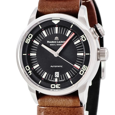腕時計 モーリスラクロア Maurice Lacroix ポントス S ダイバー PT6248-SS001-330-2 自動巻き メンズ 未使用 ブラック インナー回転ベゼル