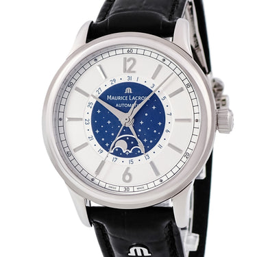 腕時計 モーリスラクロア Maurice Lacroix レ クラシック ムーンフェイズ LC6168-SS001-122-1 自動巻き メンズ 未使用 シルバー デイト