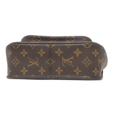 ルイヴィトン LOUIS VUITTON パッシー M45592 モノグラム モノグラムキャンバス レザー ショルダーバッグ ゴールド金具 茶 ボルドー Wチェーン