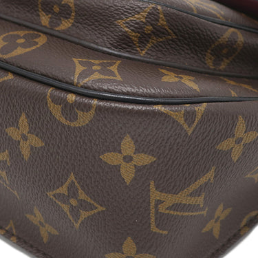 ルイヴィトン LOUIS VUITTON パッシー M45592 モノグラム モノグラムキャンバス レザー ショルダーバッグ ゴールド金具 茶 ボルドー Wチェーン
