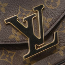 ルイヴィトン LOUIS VUITTON パッシー M45592 モノグラム モノグラムキャンバス レザー ショルダーバッグ ゴールド金具 茶 ボルドー Wチェーン