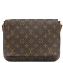 ルイヴィトン LOUIS VUITTON ミュゼットタンゴ ショート M51257 モノグラム モノグラムキャンバス ショルダーバッグ ゴールド金具 茶