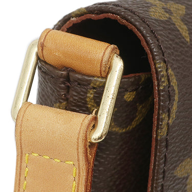 ルイヴィトン LOUIS VUITTON ミュゼットタンゴ ショート M51257 モノグラム モノグラムキャンバス ショルダーバッグ ゴールド金具 茶