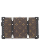 ルイヴィトン LOUIS VUITTON ウォレット トランク M20250 モノグラムマカサー モノグラムマカサー クラッチバッグ シルバー金具 茶 黒