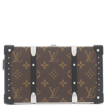 ルイヴィトン LOUIS VUITTON ウォレット トランク M20250 モノグラムマカサー モノグラムマカサー クラッチバッグ シルバー金具 茶 黒