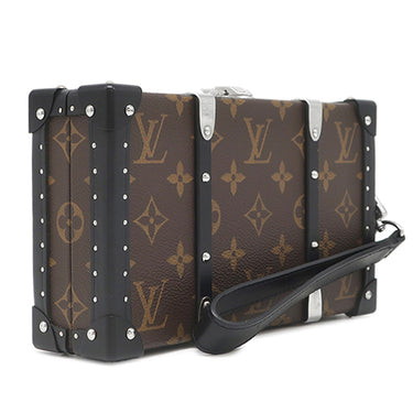 ルイヴィトン LOUIS VUITTON ウォレット トランク M20250 モノグラムマカサー モノグラムマカサー クラッチバッグ シルバー金具 茶 黒
