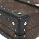 ルイヴィトン LOUIS VUITTON ウォレット トランク M20250 モノグラムマカサー モノグラムマカサー クラッチバッグ シルバー金具 茶 黒